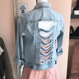 Bleach Washed Denim Jacket